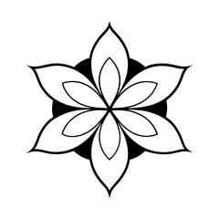 black and white flower