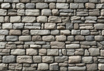 Obraz premium A large, imposing stone wall reminiscent of a medieval castle, with visible signs of age and wear.