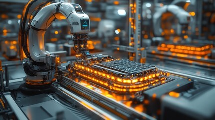 Industrial Manufacturing Process Closeup