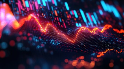 Stock market graph. Generative AI