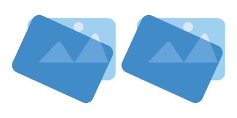 photo gallery icon, picture album and image icon on white background.