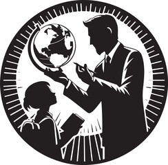 Geography teacher illustration