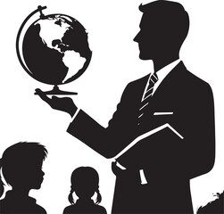 Geography teacher illustration