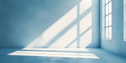 Obraz premium Bright and Minimalist Room with Natural Light and Shadow Play