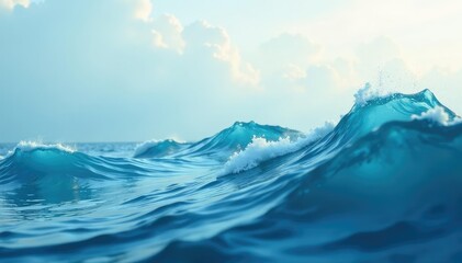 Subtle ocean-inspired wave motif, calming palette, green, subtle, backdrop