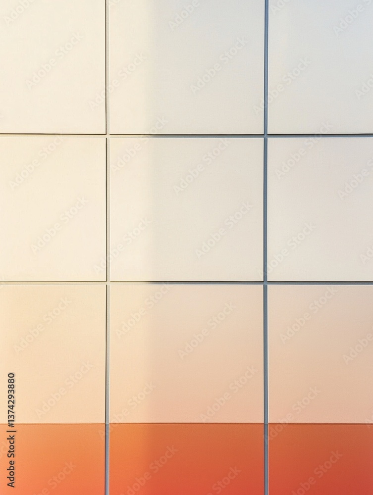 Aufkleber grid of nine square tiles arranged in a diagonal pattern. the tiles are of different colors - white,