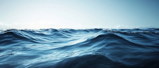 The ocean is calm and peaceful, with no signs of any waves or disturbances