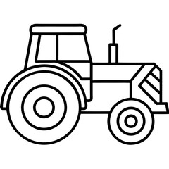 Obraz premium Minimalist Tractor Vector Illustration