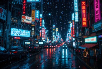  Cyberpunk Aesthetics Wet Glass, Neon Signs, and Tokyo s Urban Glow