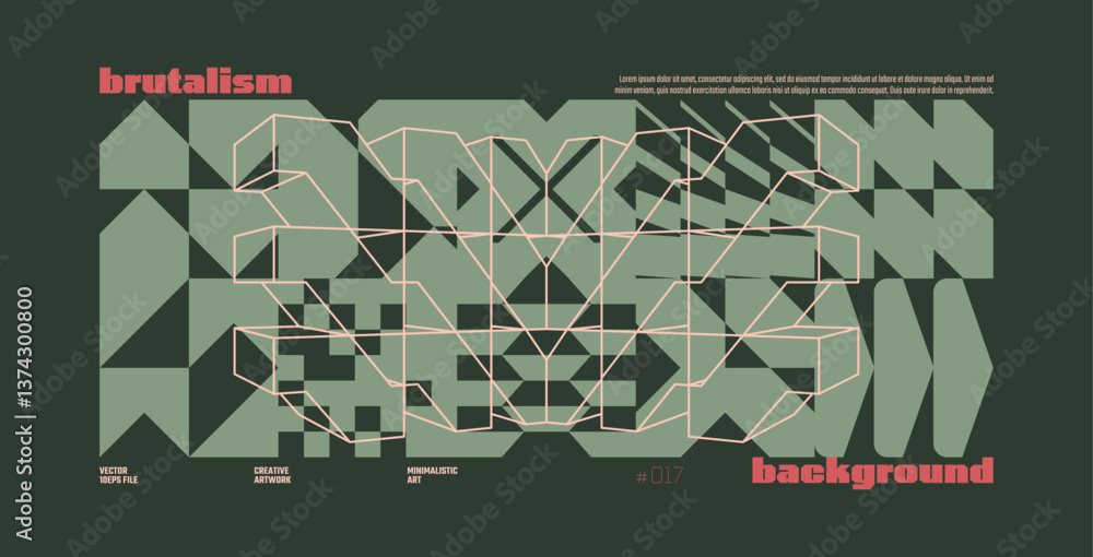 Aufkleber brutalism abstract vector myrtle color background with postmodern geometric graphic shapes in y2k ae