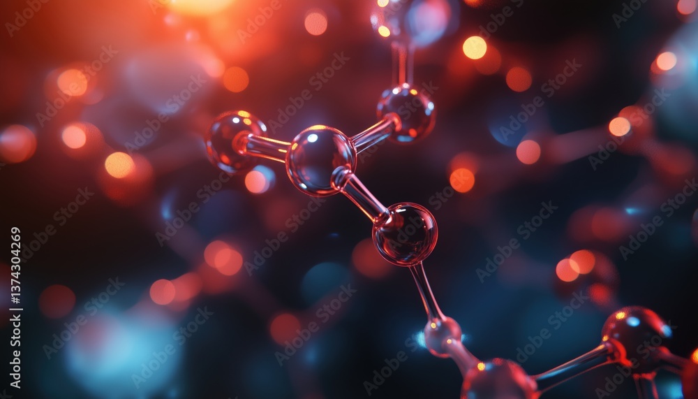 Poster exploring the abstract structures of science and medicine with molecules and atoms: a study in scien
