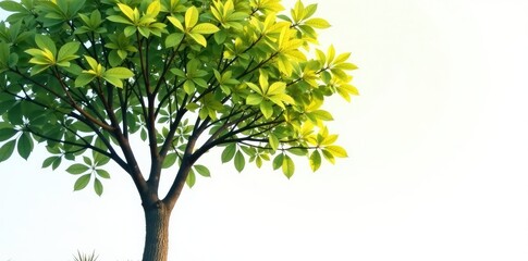 Obraz premium Branches of tree in isolated position against light background, background, tree, simple