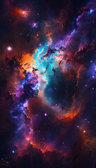 Naklejka premium abstract space background with colors