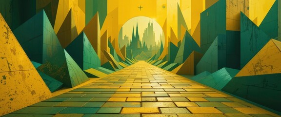  An Abstract Interpretation of the Yellow Brick Road, Using Bold Geometric Shapes and Dynamic Compositions