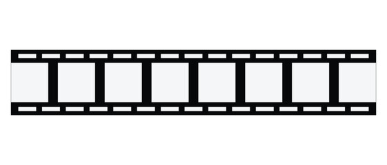 film strip isolated icon, camera and cinema strip border  icon on white background.