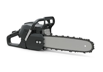 Chainsaw Isolated on White Background for Lumberjack Work