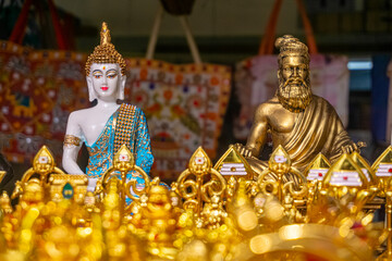 Gautama Buddha Calm Meditation Statue & Thiruvalluvar statue - Vibrant & colorfull small & tiny...