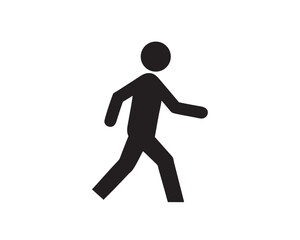 Navigation Walking Person Icon in Flat Design