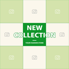 新緑 シンプル SNS フレーム