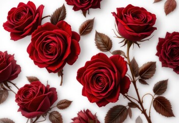  Deep Red Rose on Transparency Perfect for Overlays