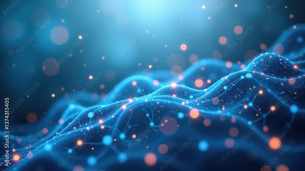 Aufkleber an abstract digital representation of the molecular structure of glp-1 with a futuristic background,