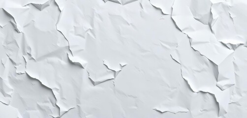 Obraz premium Close-up of crumpled, stained white paper texture, stained paper, dirty