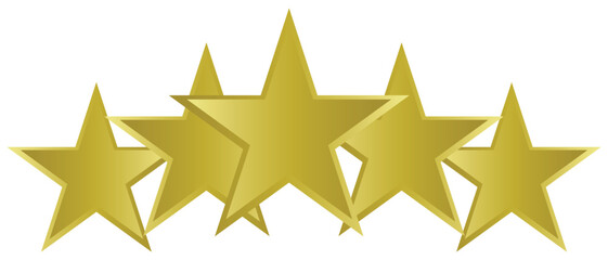 five stars icon set. abstract five star icon on white background.