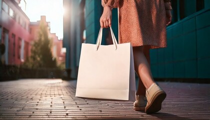 woman holding shopping bags - Mock Up