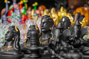 Adiyogi or isha yoga or dhyanalinga statue - Vibrant & colorfull small & tiny handmade traditional...