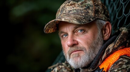 Obraz premium Portrait of a Hunter in the Woods
