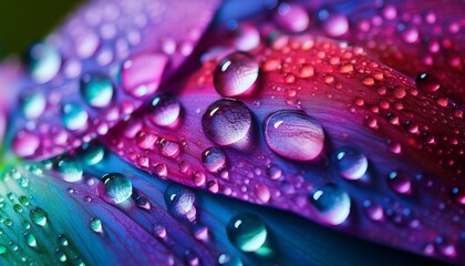 Colorful Orchid Dewdrops