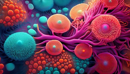 Microscopic Coral Bloom