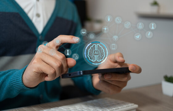 An artificial intelligence mobile app. Data analysis and photo and video creation facilitate work and enable new discoveries