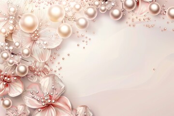 Pastel Pink Glitter Pearl Decoration Background with Copy Space