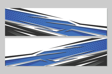 car livery graphic vector. abstract grunge background design for vehicle vinyl wrap and car branding in blue color
