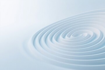 capture mesmerizing pattern of single elegant spiral unfolding naturally against pristine white background allowing