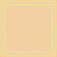 Hijab scarf flower abstract pattern.Ethnic geometric ornament with frame motif border hijab pattern.Design for fabric,print,scarves,shawl,kerchief,bandana,clothing,pareo,pillows,tablecloth,decoration.