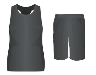 T shirt and shorts. vector