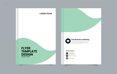 Abstract green geometric modern annual report flyer Brochure leaflet. Editable image.