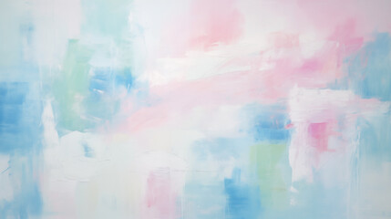 Obraz premium Spring landscape minimalism evokes calm with soft pastel colors in harmonious balance