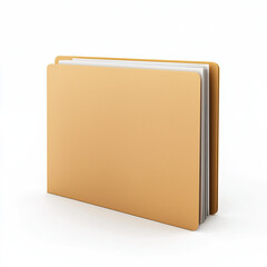 A golden file folder brimming with important documents, ready to safeguard memories and vital information, subtly lit against a bright white background.