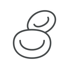 Red Blood Cells Icon. Minimal Line Illustration of Erythrocytes Representing Oxygen Transport, Circulation and Hematology for Routine Medical Diagnostics