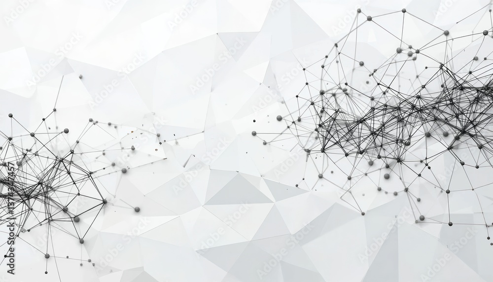 Aufkleber dynamic network visualization digital space abstract art modern environment high-tech viewpoint data