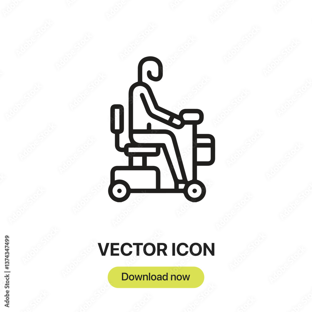 Aufkleber wheel icon vector. linear-style sign for mobile concept and web design. wheel symbol illustration. p