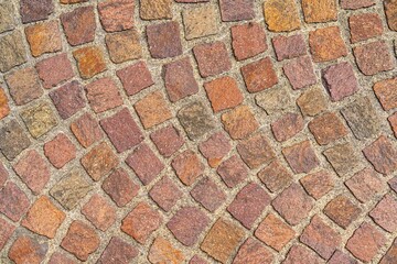 Explore this detailed retro cobblestone pavement texture, featuring a variety of brown shades. Perfect for modern interior design, backdrops, and flooring, adding unique character and charm.