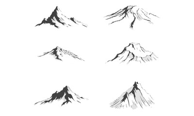 Fototapeta premium A silhouette Mountain set collection