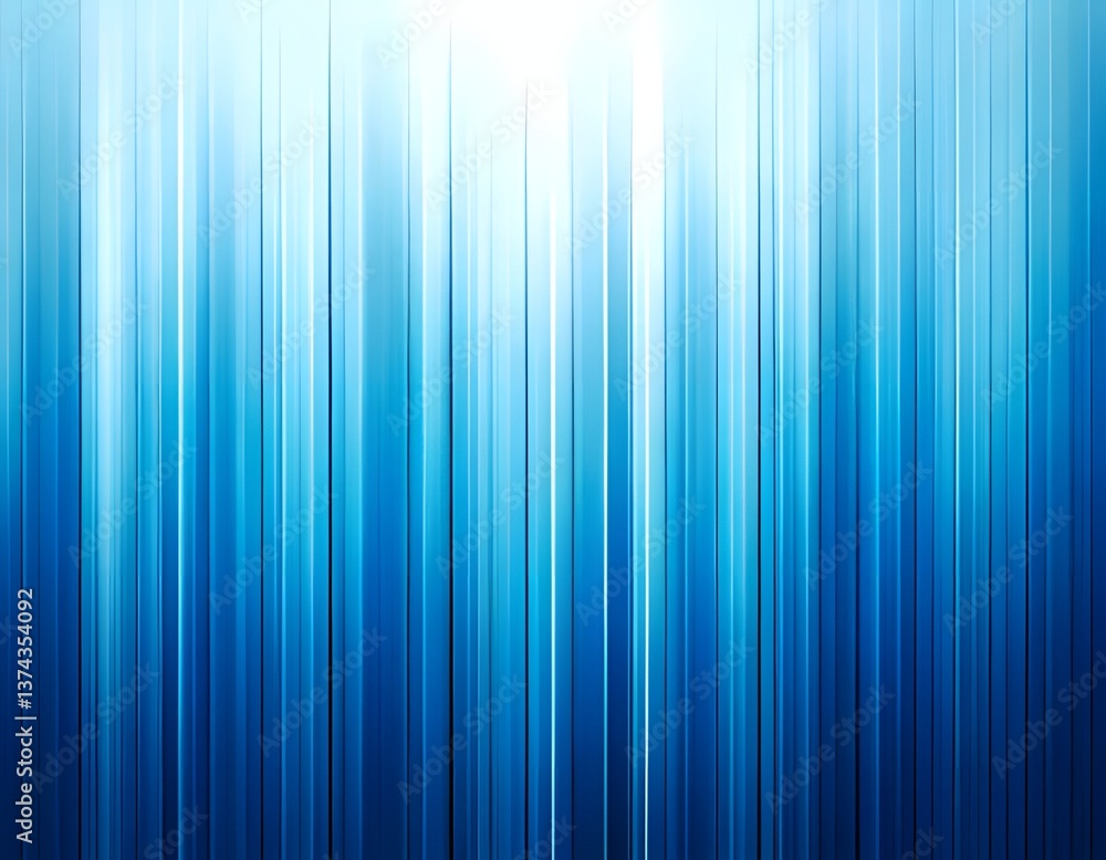 Poster abstract blue vertical lines and gradient design with a bright and dark striped texture pattern