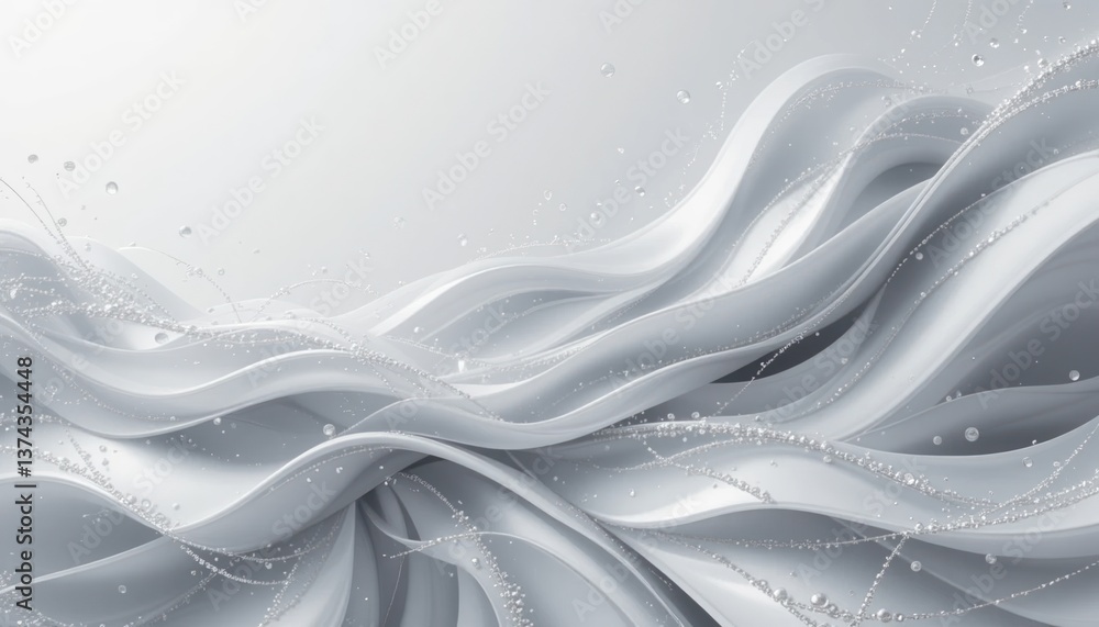 Poster dynamic flowing wave patterns abstract art digital background minimalist design high-resolution flui