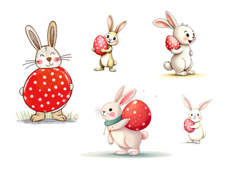 lustige osterhasen cartoon freigestellt