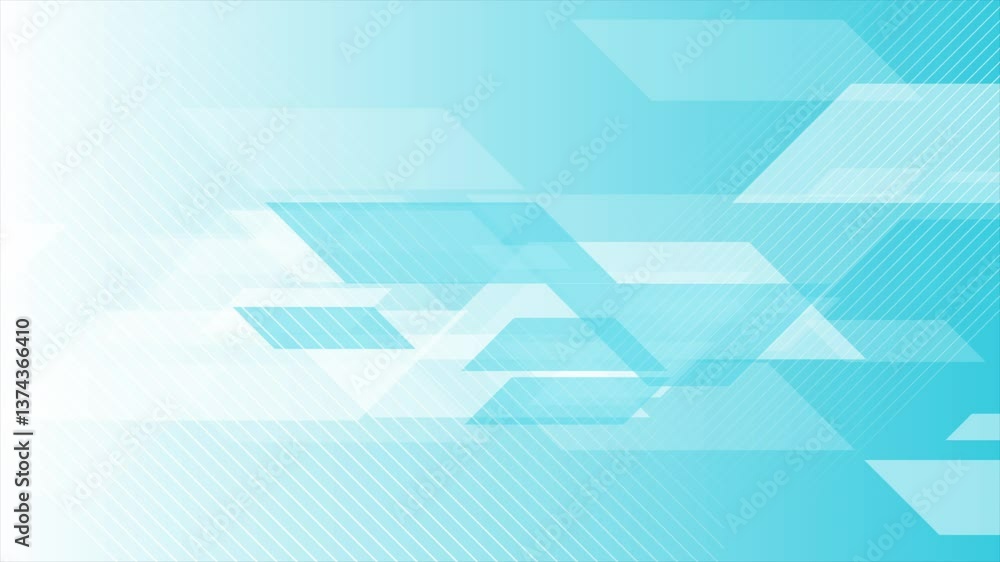 Aufkleber concept minimal geometric tech blue abstract background. seamless looping motion design. video anima